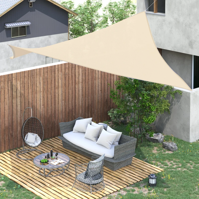 Outsunny Rectangle 13' x 20' Canopy Sun Sail Shade Garden Cover UV Protector Outdoor Patio Lawn Shelter with Carrying Bag (Cream White)