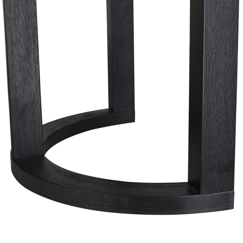 Modern Dining Table with Rectangular Surface and U-Shaped Trestle Base, Family Table Seats Up to 8 People, 95" L x 39" W x 30" H, Black