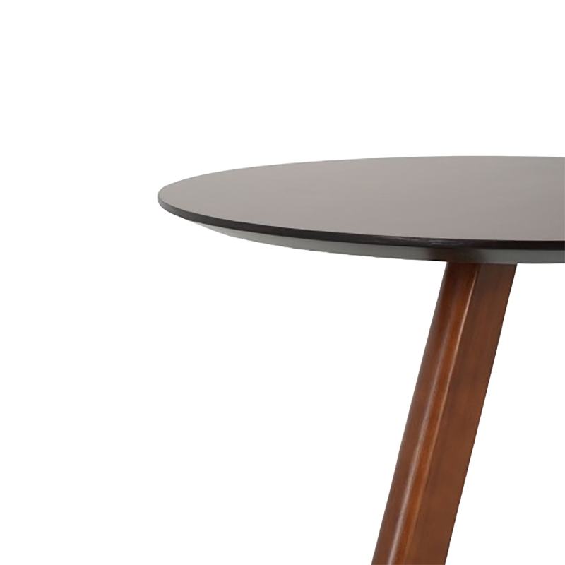Modern Z-Shaped End Table with Boomerang-Style Base and Sustainable Wood, Side Table Perfect for Living Room, 20'' L x 20''W x 20'' H, Walnut