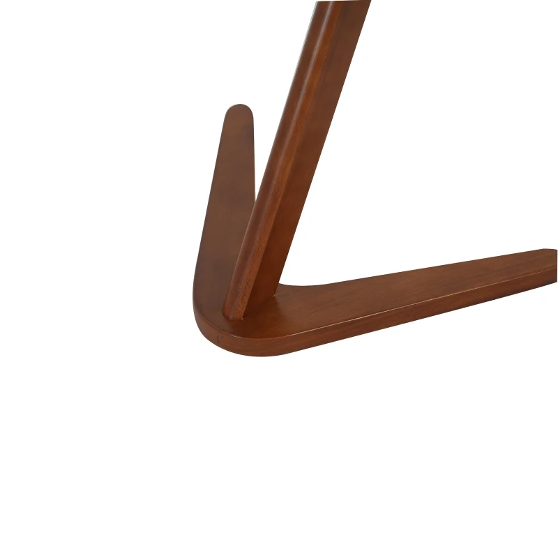 Modern Z-Shaped End Table with Boomerang-Style Base and Sustainable Wood, Side Table Perfect for Living Room, 20'' L x 20''W x 20'' H, Walnut