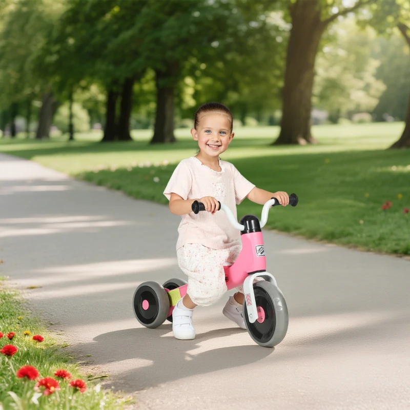 Qaba Toddler Balance Bike for 12-36 Months Boys Girls with No Pedal, 3 Silence Wheels for First Birthday Gift, Green