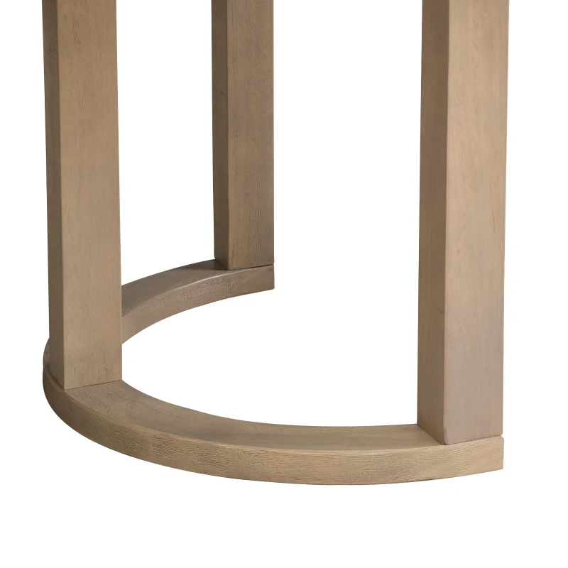 95" Modern Dining Table with U-Shaped Trestle Base, Seats 8 Comfortably, Dining Desk Perfect for Gatherings, 95" L x 39" W x 30" H, Natural Ash