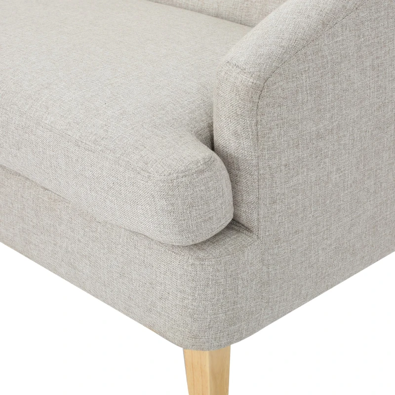 Mid-Century Modern Loveseat with Flared Legs and High-Density Foam, 2-Seater Sofa for Living Room, 49" L x 29.5" W x 31" H, Beige