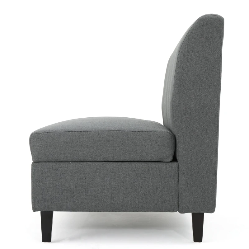 Modern Loveseat with Storage, High-Density Foam and Durable Wood Frame, 2-Seater Sofa for Living Room, 47" L x 30" W x 35" H, Charcoal