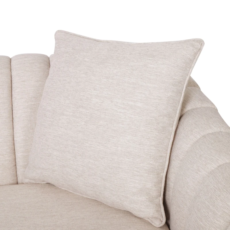 3-Seater Contemporary Sofa with Button Tufted Diamond Stitching, Daybed Perfect for Living Room, 84.5'' L x 33.5'' W x 33.5'' H, Beige
