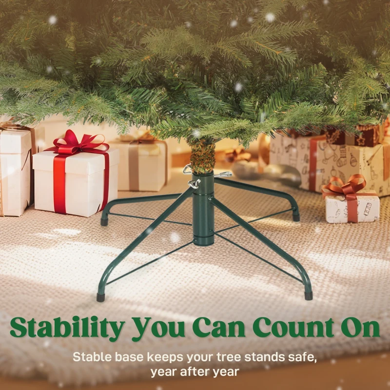 HOMCOM 5 ft Artificial Christmas Tree with Dense Realistic Branches, Full Ponderosa Fir, Hinged Xmas Tree, Easy Assembly