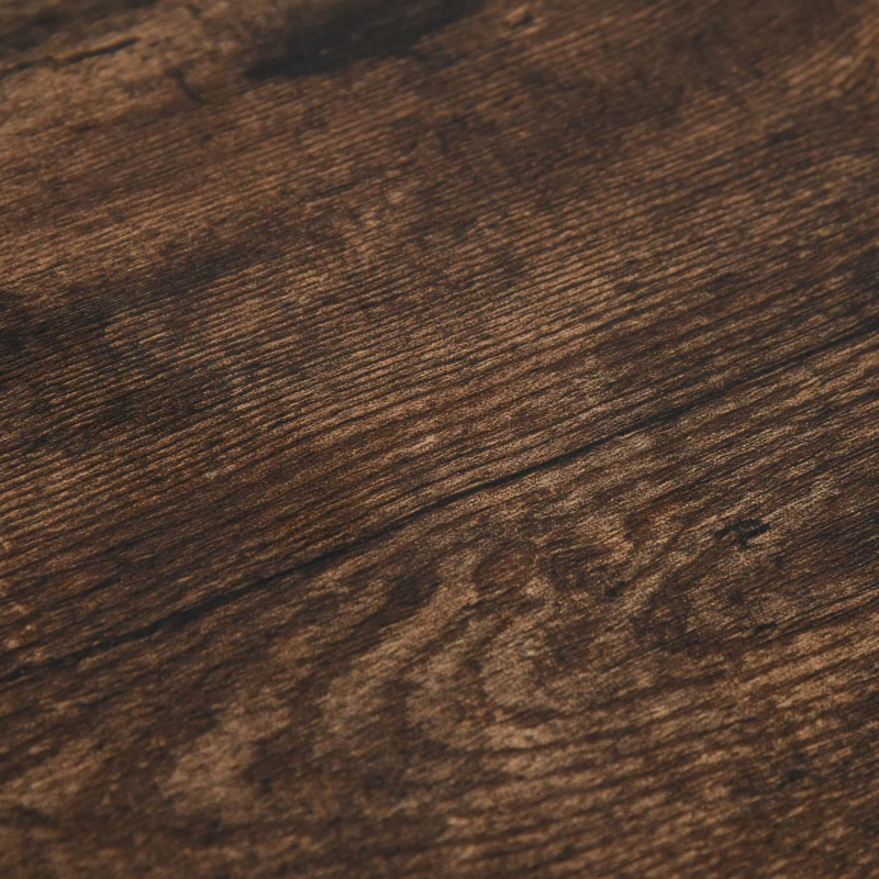 HOMCOM 5 Pieces Industrial Rectangular Bar Table Set, Dining Table Set Breakfast Table with 4 Stools for Dining Room, Kitchen, Dinette, Rustic Brown