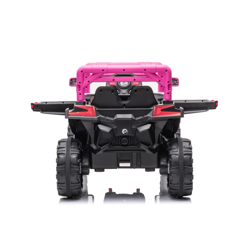 12V Electric Ride-On Car with 4 Motors, 2 Driving Modes & 2.4G Parent Remote, Truck for Kids Ages 3-6, 43.5″ L x 25.5″ W x 26.5″ H, Pink