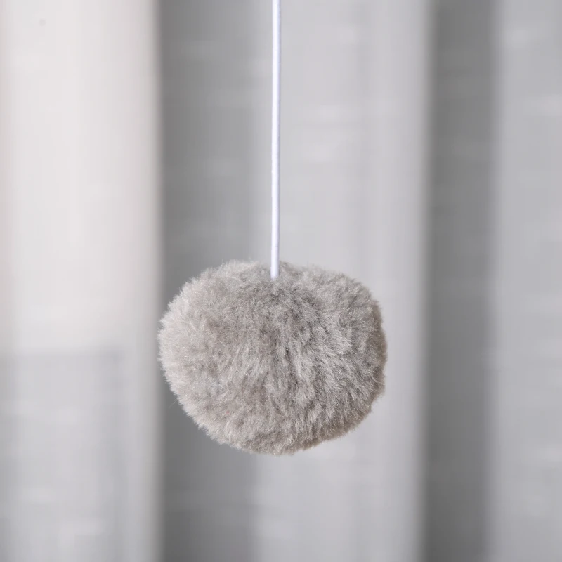 PawHut 47" Tall Cat Tree Tower with Condo, Ladder, Scratching Posts and Hanging Ball, Light Grey