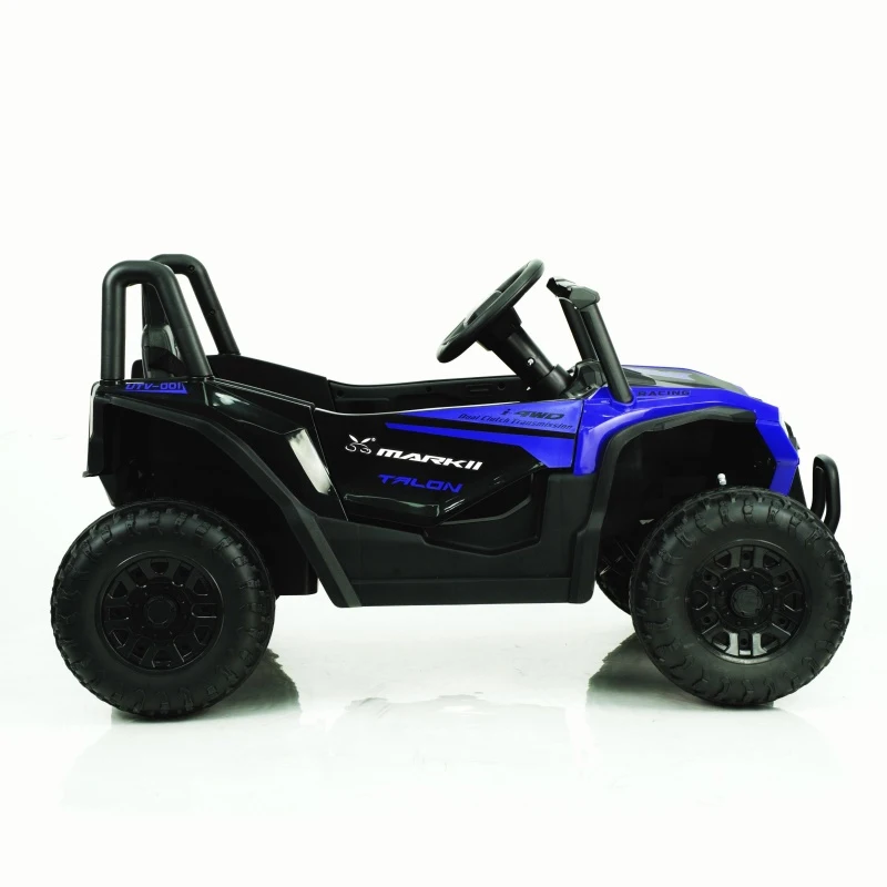 12V Ride-On UTV Car with 2-Mode Drive, 2.4G Parental Remote, LED Lights, Vehicle Perfect for Kids Ages 3-6, 39.5″ L x 22″ W x 21″ H, Blue