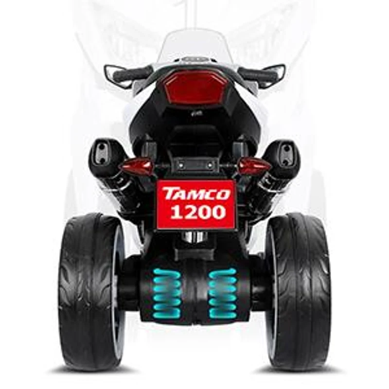 12V Kids Electric Ride-On Motorcycle with LED Lighted Wheels and Bluetooth MP3, Motorbike Perfect for Ages 3–6, 41.5" L x 18" W x 25" H, Red