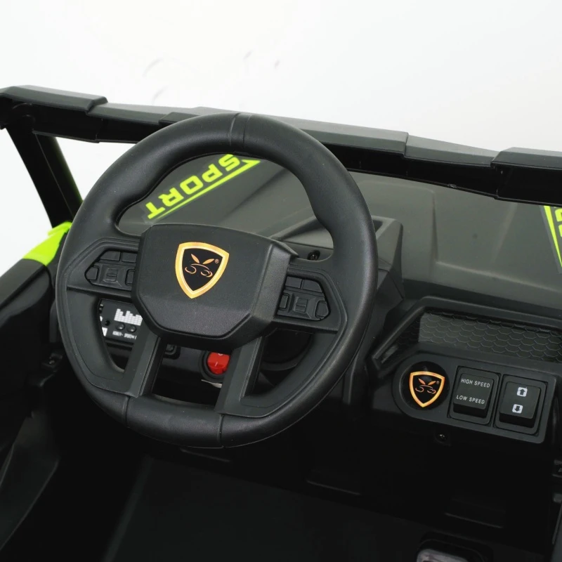 12V Ride-On UTV Car with 2-Mode Drive, 2.4G Parental Remote, LED Lights, Vehicle Perfect for Kids Ages 3-6, 39.5″ L x 22″ W x 21″ H, Blue