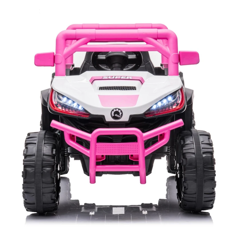 12V Electric Ride-On Car with 4 Motors, 2 Driving Modes & 2.4G Parent Remote, Truck for Kids Ages 3-6, 43.5″ L x 25.5″ W x 26.5″ H, Pink