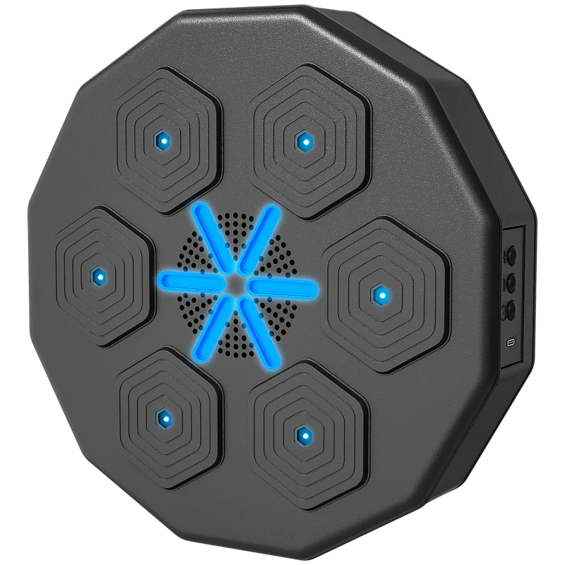 Soozier Music Boxing Machine with Gloves and Bluetooth Connection, Wall Mounted LED Light Smart Music Boxing Machine for Adults Punching Beat Training Stress Relief