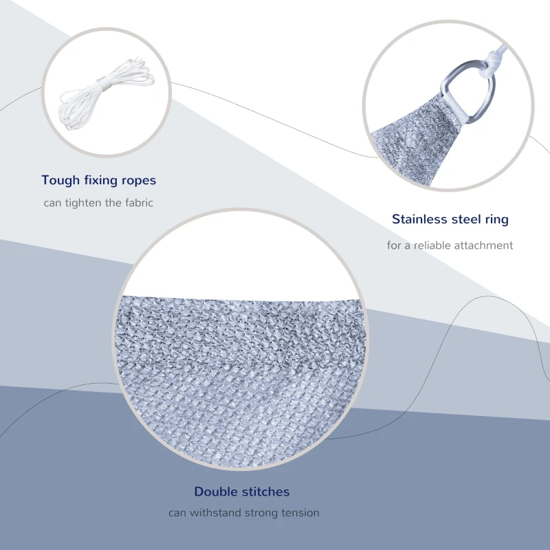 Outsunny Rectangle 10' x 13' Canopy Sun Sail Shade Garden Cover UV Protector Outdoor Patio Lawn Shelter with Carrying Bag (Grey)