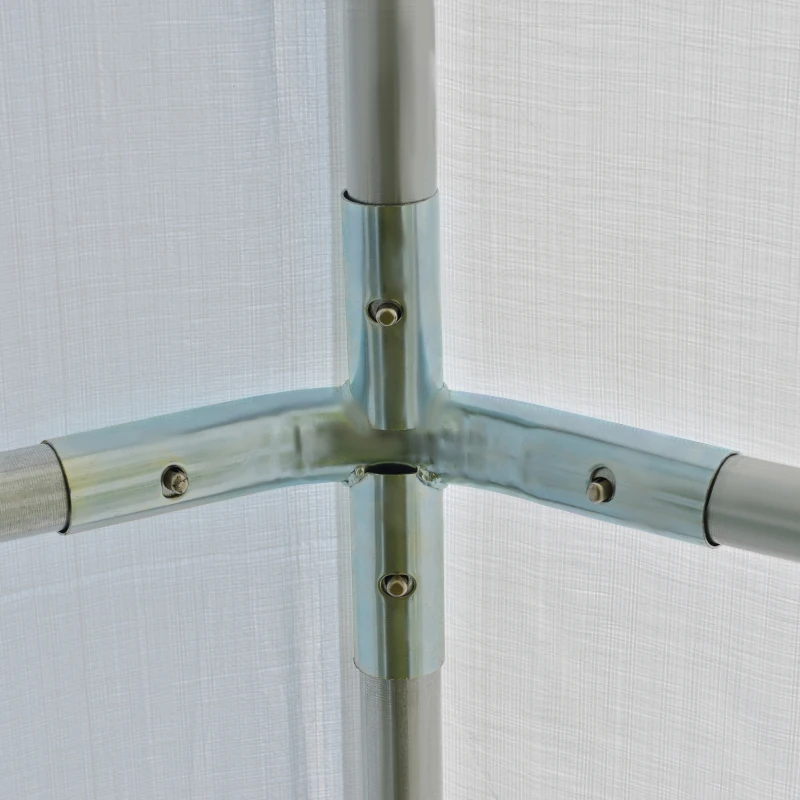 Outsunny 20’ x 10’ Heavy Duty Party Tent Outdoor Carport Canopy Shelter Gazobo with Sidewall, Zipper Door and Windows, White