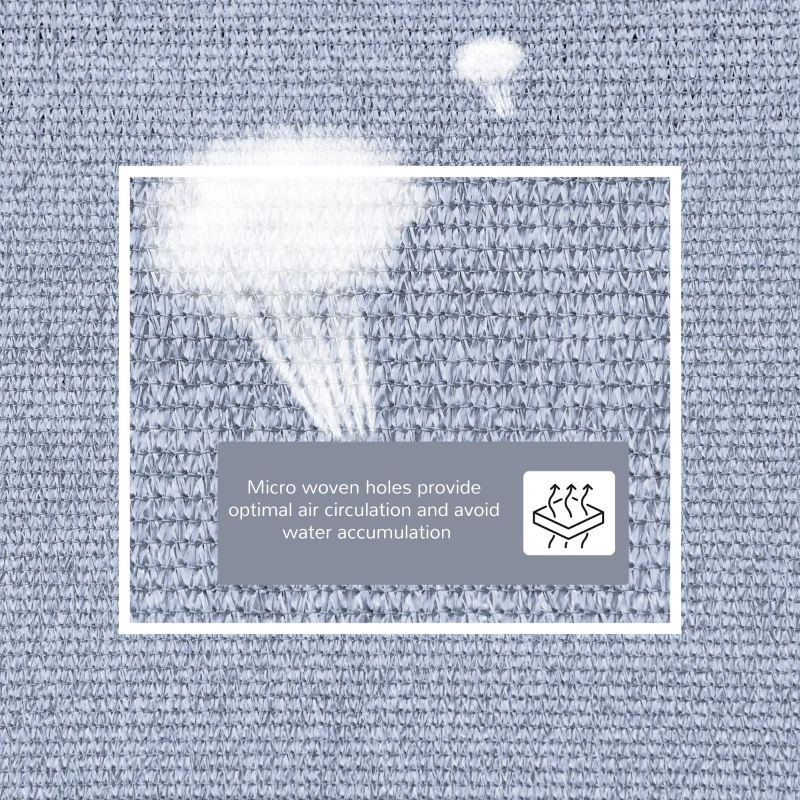 Outsunny Rectangle 10' x 13' Canopy Sun Sail Shade Garden Cover UV Protector Outdoor Patio Lawn Shelter with Carrying Bag (Grey)