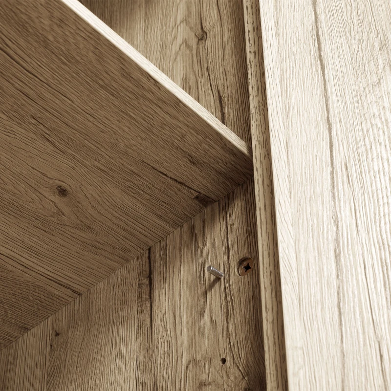 HOMCOM 72" Freestanding Storage Cabinet, Kitchen Pantry Cabinet with Doors and Shelves for Dining Room, Natural