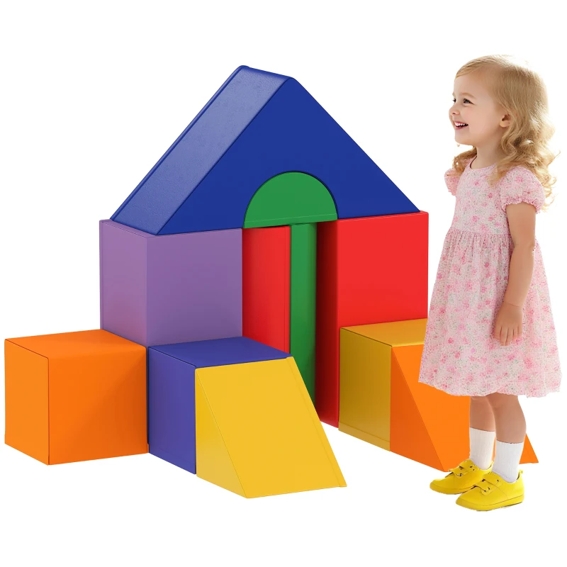 Soozier 11-Piece Kids Crawl and Climb Activity Play Set for Climbing, Crawling, Sliding, Assorted
