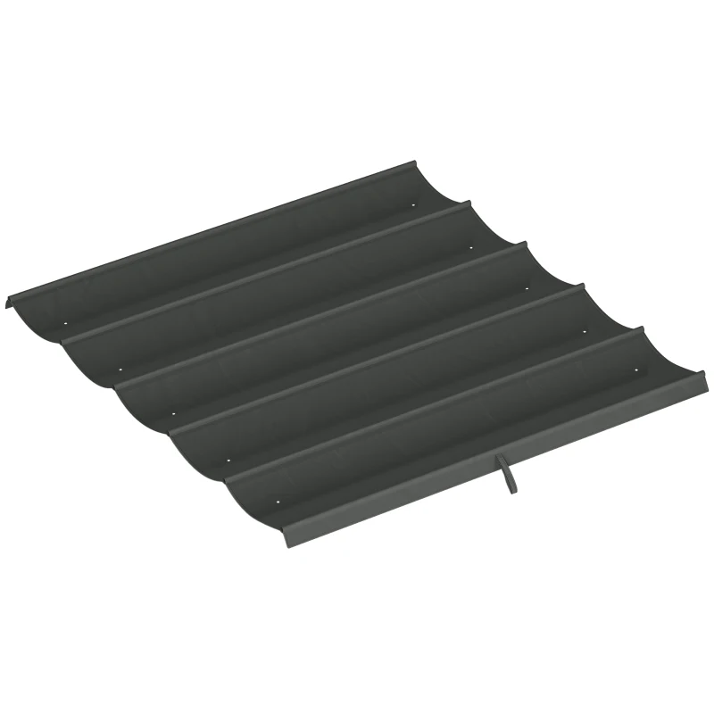 Outsunny 8.2' x 8.4' Retractable Pergola Canopy Replacement for 10' x 10' Frame, Cover Replacement (Cover Top Only), Dark Grey