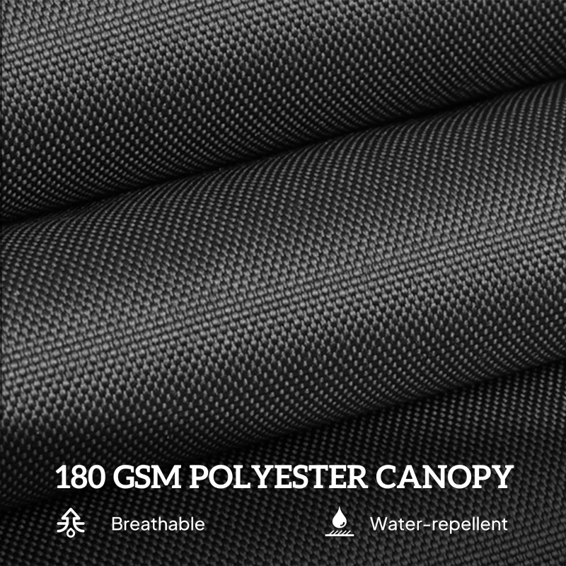 Outsunny 15ft Double-sided Outdoor Sun Umbrella with Twin Canopy, Outdoor Parasol with Crank for Pool, Deck, Black