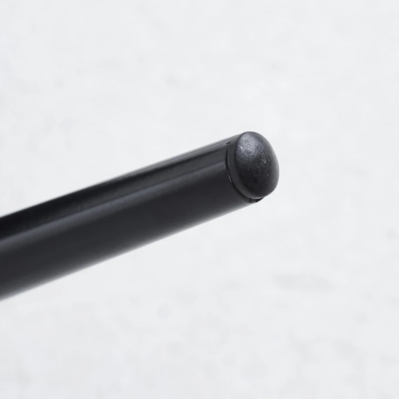 Set of 4 Modern Dining Chairs with Fireproof Leather and Sprayed Metal Pipe, Dining Seat with PU Material, 17.5'' L x 15.5'' W x 37'' H cm, Black