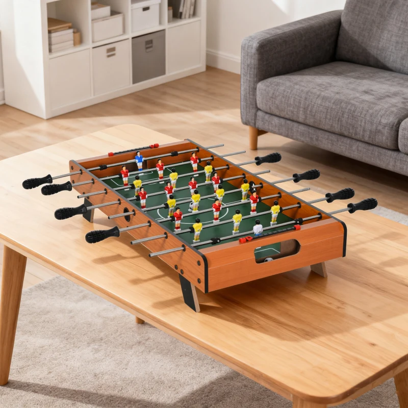 Soozier 33" Foosball Table, Mini Soccer Game, for Game Room, Basement, Rec Room, 8 Rods, 2 Balls for 4 Players