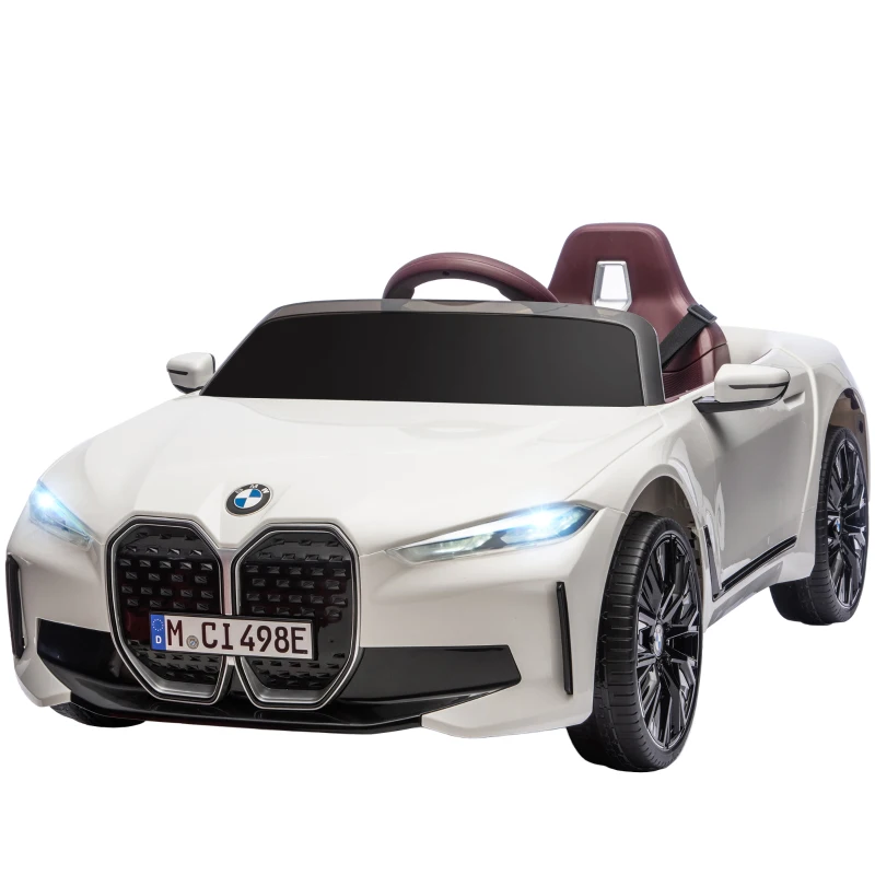 Aosom 12V Electric Car for Kids with 2.4G Remote Control, Suspension, White
