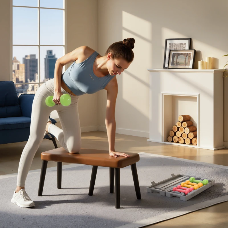 Soozier 13lbs. Dumbbell Set Weights Fitness Dumbbells with Carry Case for Man and Women Home Gym, Workout, Up Body Training