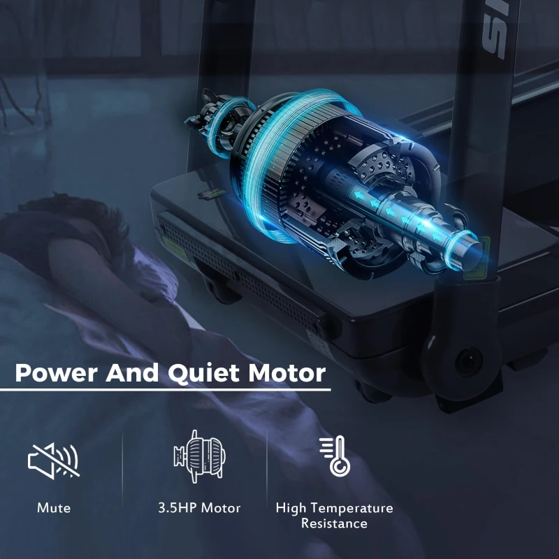 Folding Electric Treadmill with 3.5HP Motor, Multifunctional LED Display, Running Machine for Compact Room, 61.5" L x 24.5" W x 45.5" H, Grey