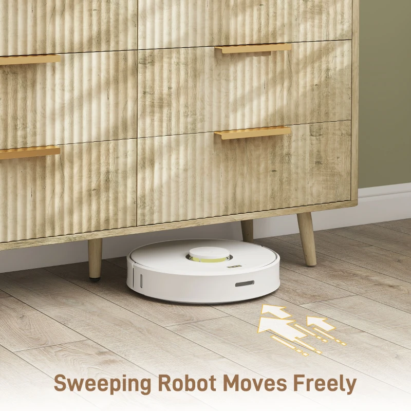 HOMCOM Fluted Chest of Drawers, Modern 6 Drawer Dresser with Pine Wood Legs, Finger Pulls for Closet, Living Room, Hallway, Oak