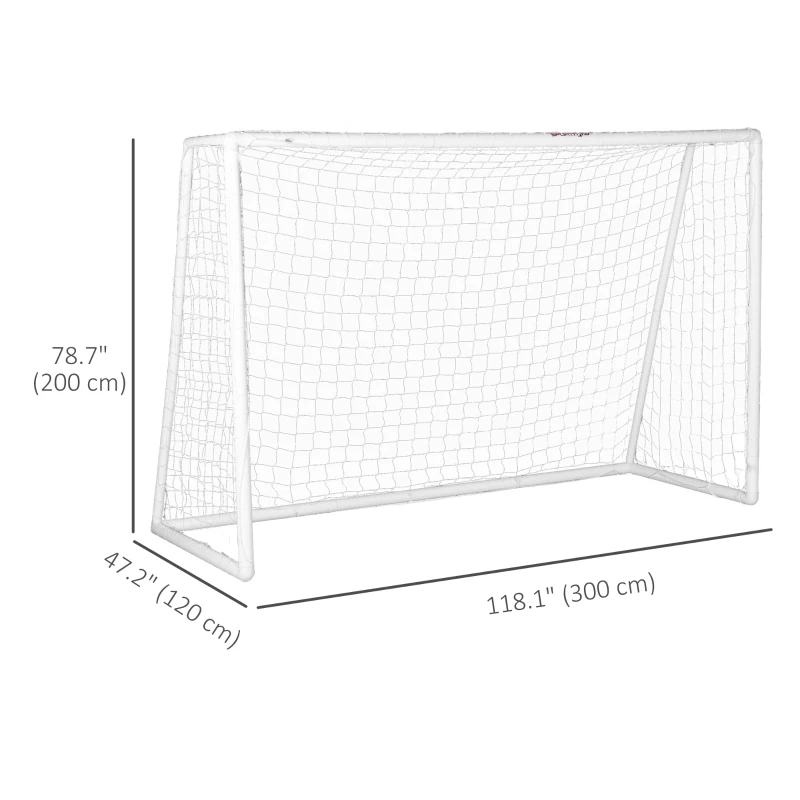 Soozier 9.8 x 6.6ft Soccer Goal, Portable Soccer Practice Net with PE Net for Backyard, Garden, Park, Beach