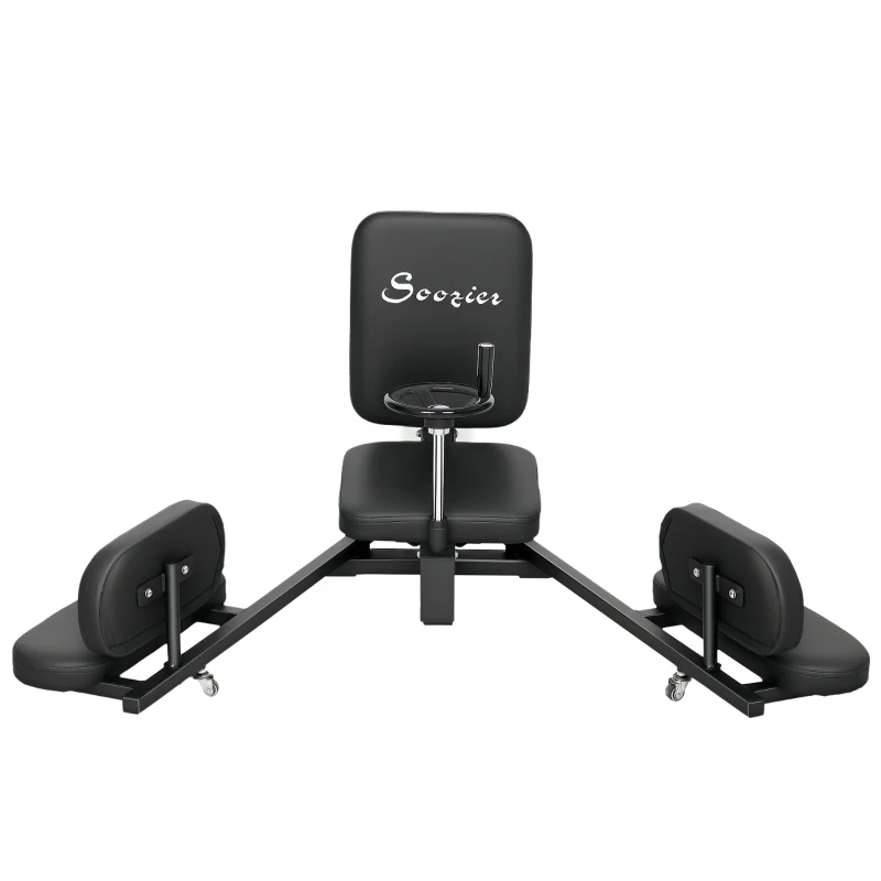 Soozier Leg Stretcher, 180° Adjustable Leg Split Machine with Handwheels, Leg Stretching Equipment for Flexibility