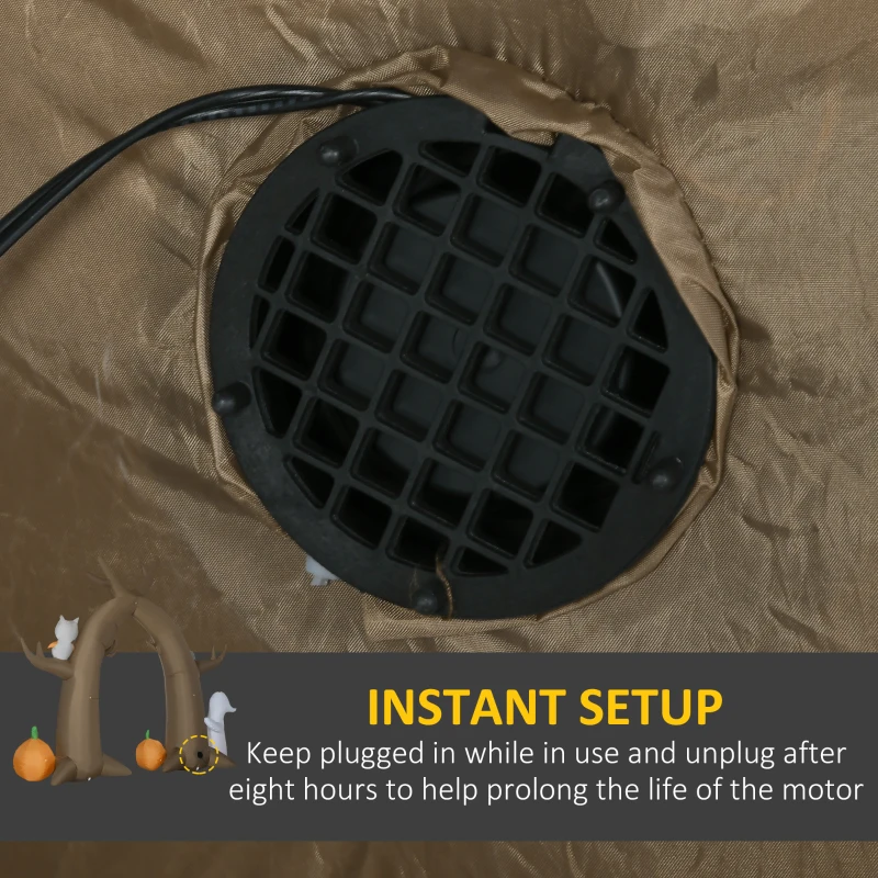 HOMCOM 10FT Gaint Halloween Inflatables Outdoor Decorations Dead Tree Archway with Ghost, Pumpkin, Blow Up Yard Decor with LED Lights  for Garden, Lawn, Party, Holiday