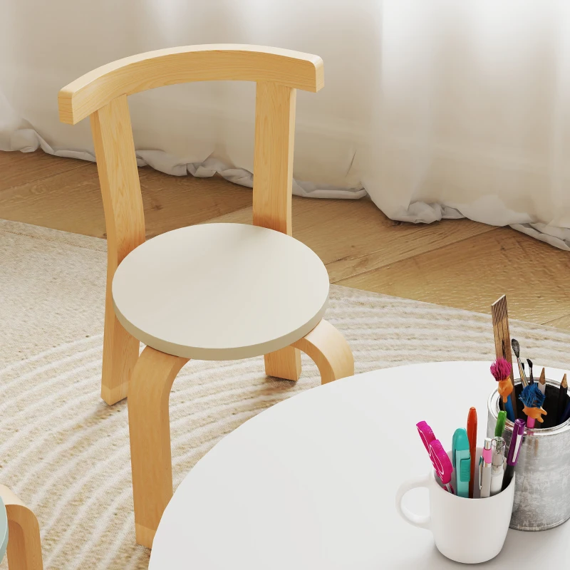 Qaba Wooden Kids Table and Chairs Set, 5 Piece Wooden Toddler Table and Chairs Set for Ages 3-8 Years, Green