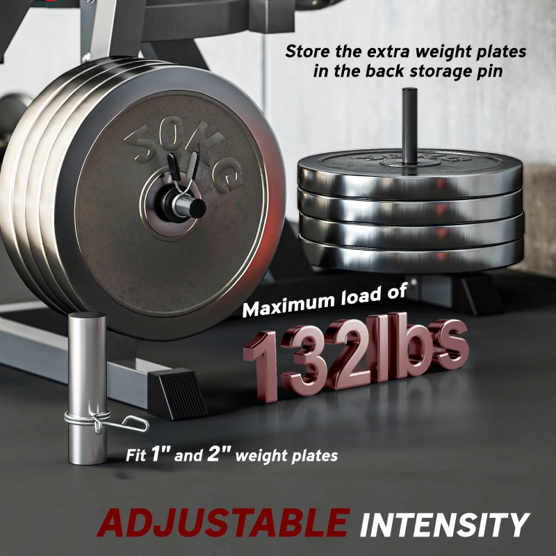 Soozier Seated Calf Raise Machine, Adjustable Leg Extension, and Curl Machine for Hip, Thigh and Lower Body Workout