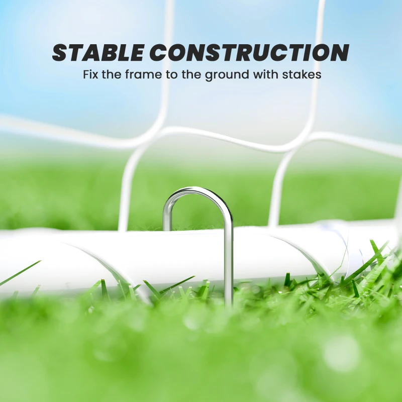 Soozier Soccer Goal, Soccer Net for Backyard, 10 x 4 ft, White