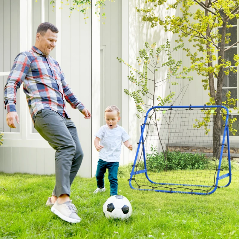 Soozier Volleyball Rebounder Net, Adjustable Soccer Rebounder, Baseball Volleyball Training Equipment Aid, Blue