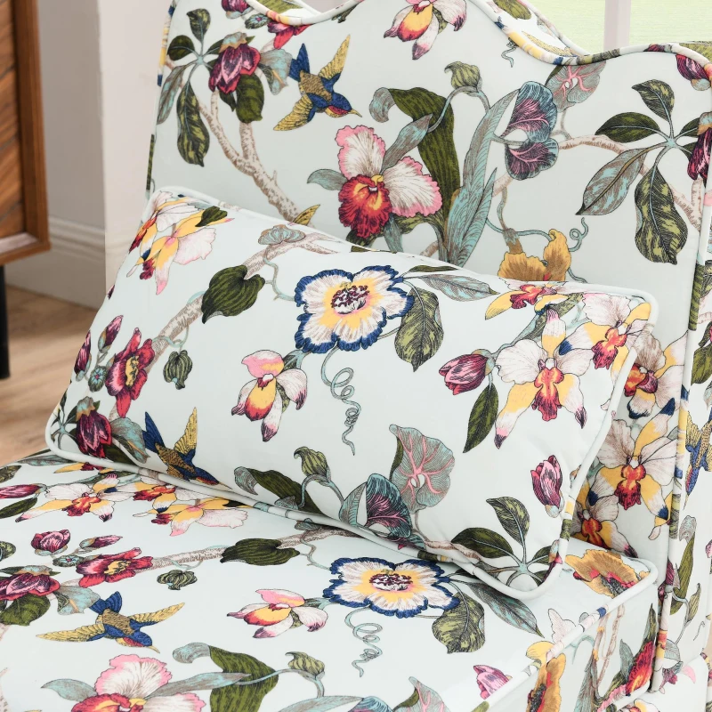 Flannel Upholstered Armless Dining Chair with Soft Foam Seat & Backrest, Seat with Matching Lumbar Pillow, 23.5" L x 26" W x 33.5" H, Red