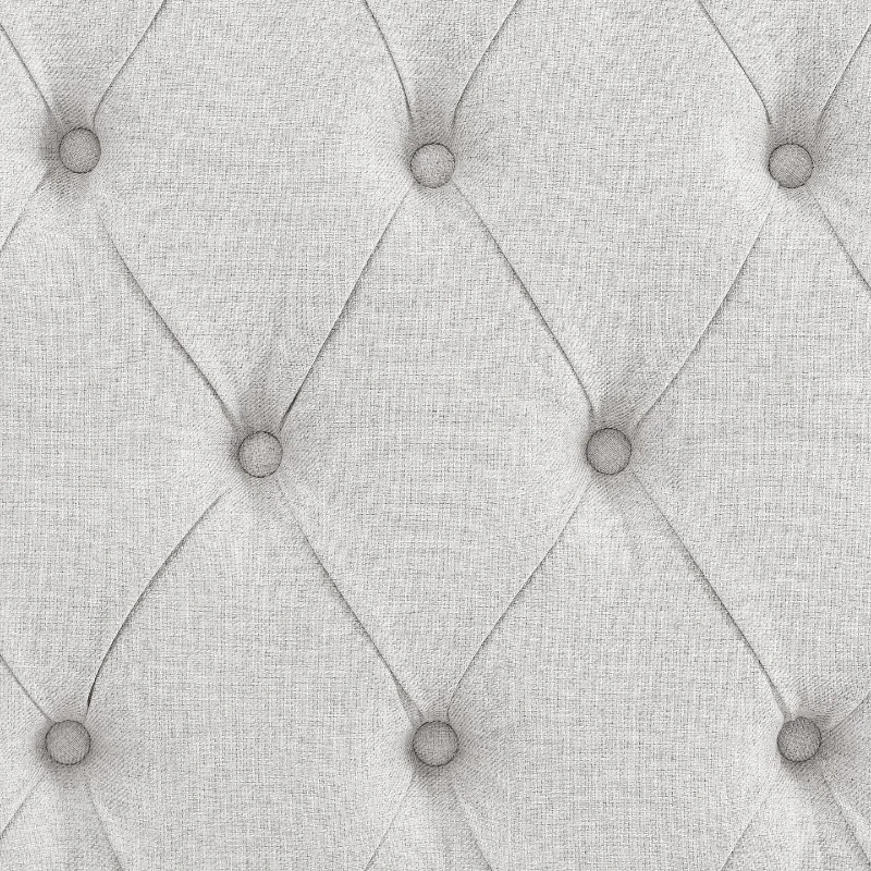 Twin Daybed with Trundle, Button Tufting and Nailhead Trim, Sofa Bed with Foam-Padded Back and Arms, 85" L x 42.5" W x 31.5" H, Beige