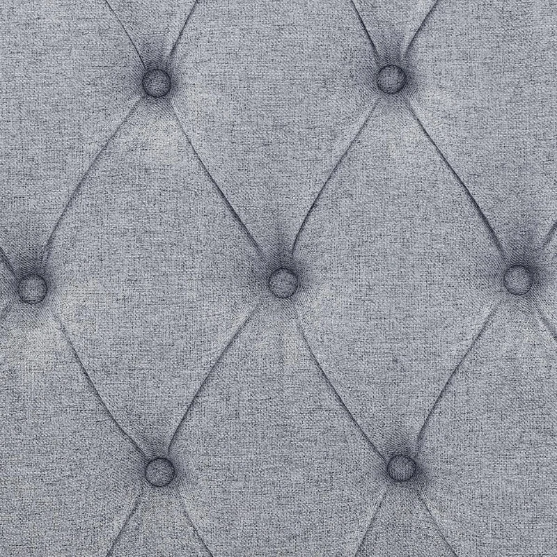 Upholstered Tufted Daybed with Button-Tufted Square Arms, Nailhead Trim, Sofa Bed with Pull-Out Trundle, 85" L x 42.5" W x 31.5" H, Grey