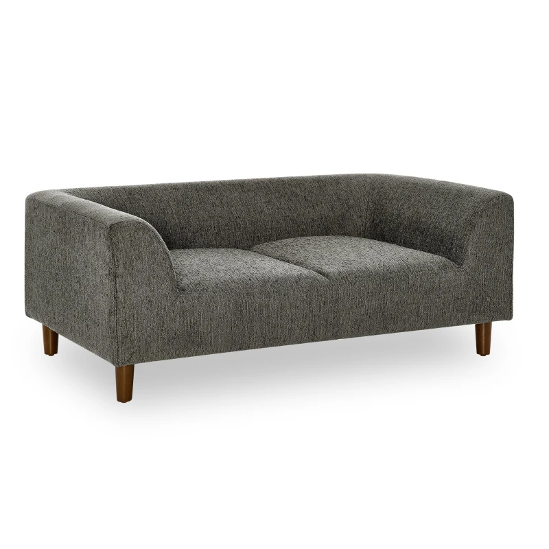 Modern Pet Sofa with Backrest and Armrests, Plush Foam Cushion, Low-Profile Dog Couch for Living Room, 40" L x 22.5" W x 14.5" H, Dark Gray