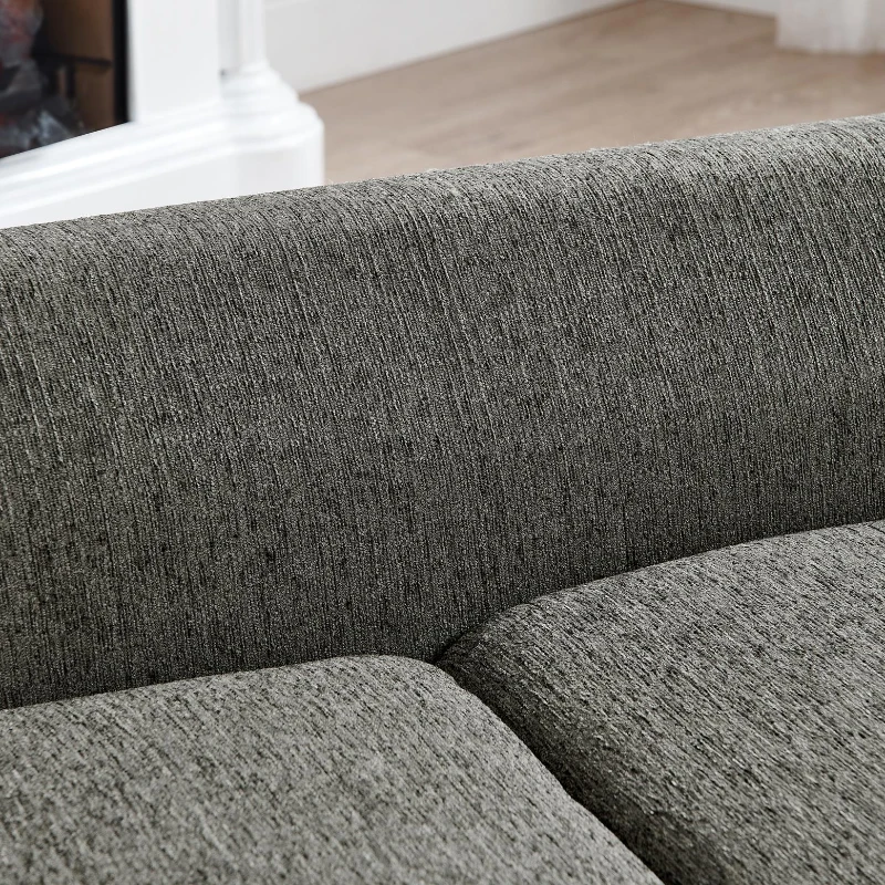 Modern Pet Sofa with Backrest and Armrests, Plush Foam Cushion, Low-Profile Dog Couch for Living Room, 40" L x 22.5" W x 14.5" H, Dark Gray