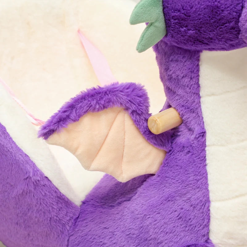 Qaba Baby Rocking Horse, Kids Ride On Toy with Realistic Sound and Safety Belt for Kids 18–36 Months, Purple