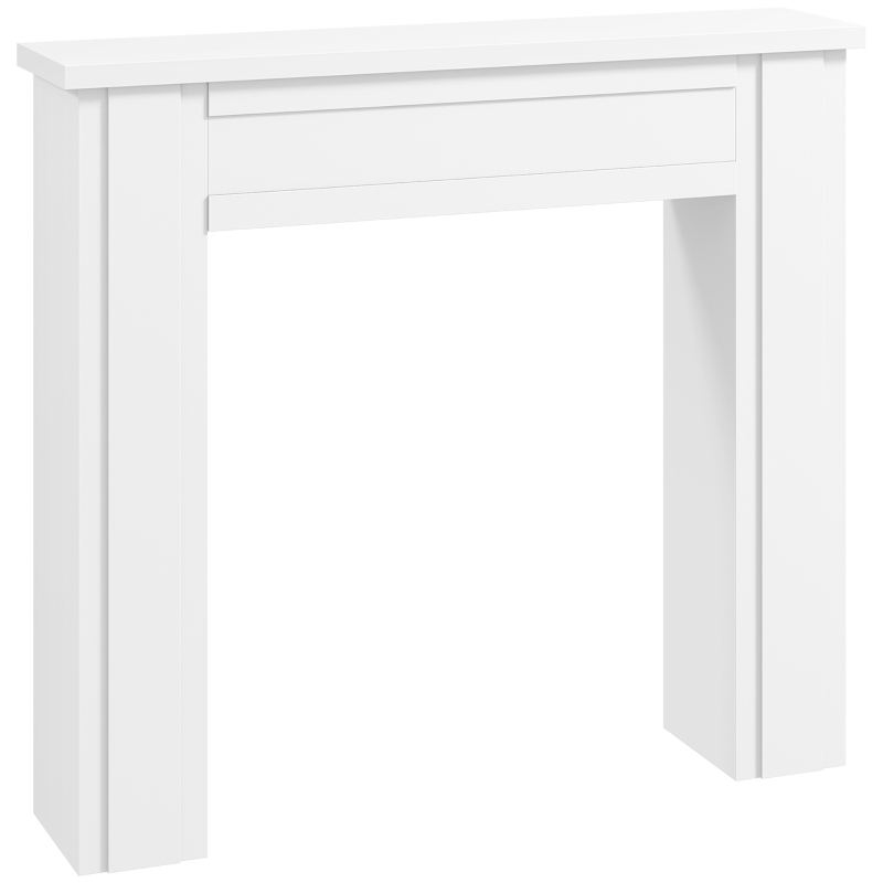 HOMCOM Modern Fireplace Mantel, Freestanding Fireplace Surround with Leg for Electric Fireplaces, 44.7" W x 40" H, White