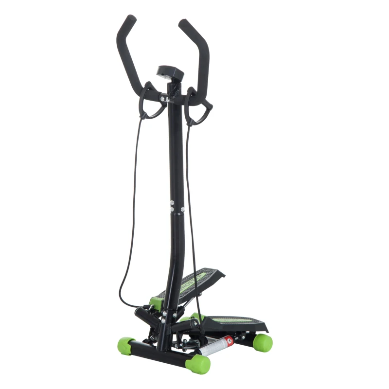 Soozier Mini Stepper with Resistance Bands, Stair Stepper with LCD Monitor for Home Gym