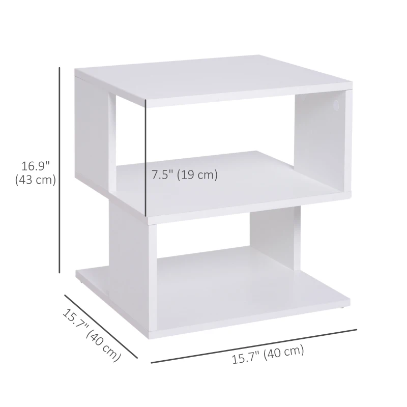 Light Nightstand - Slim Bedside Stand for Small Spaces