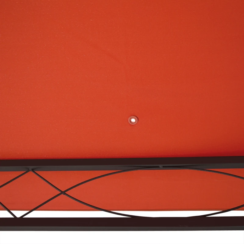 Outsunny 10' x 10' Square Gazebo Canopy Replacement UV Protected Top Cover Sun Shade Orange