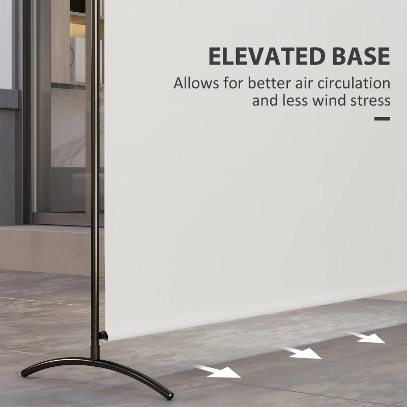 Outsunny Single Panel Room Divider, UV30+ Privacy Screen, Indoor Outdoor Privacy Panel with Stable Base, Beige