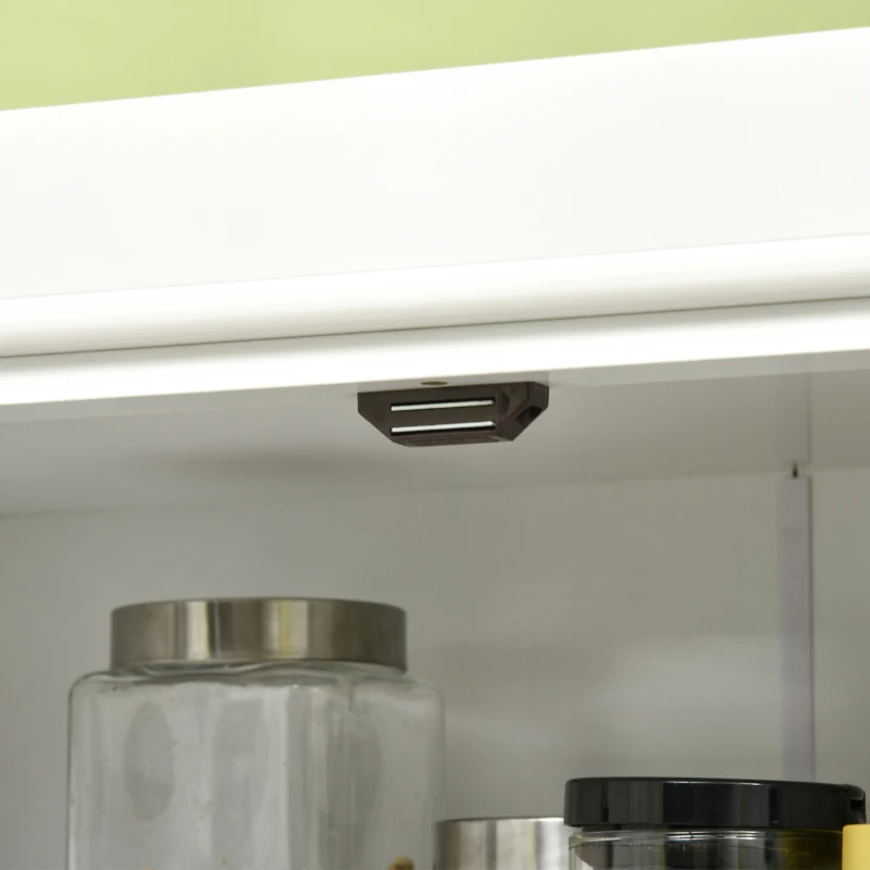 HOMCOM 72.5" Kitchen Pantry Cabinet, Freestanding Storage Cabinet with 4 Doors, Drawer and Adjustable Shelves, White